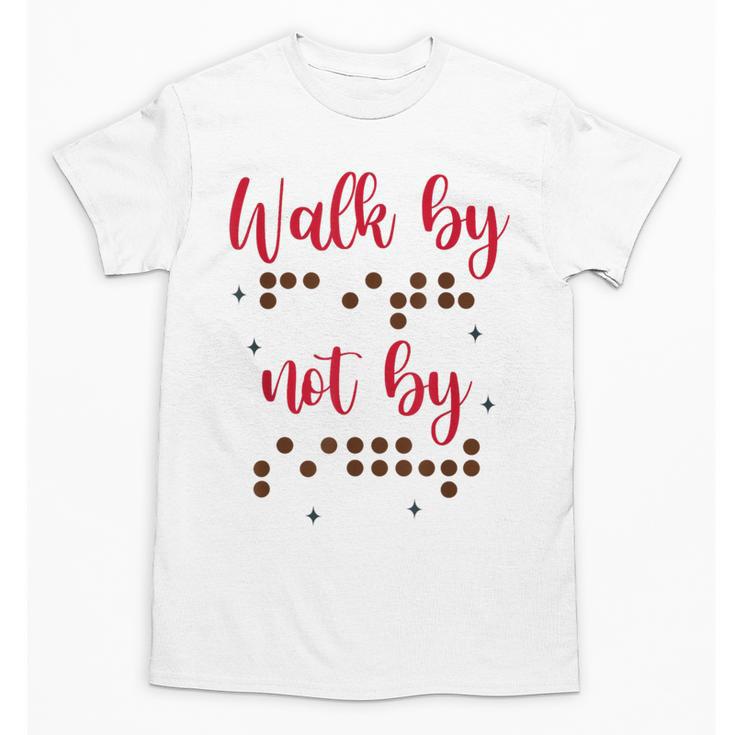 Visually Impaired Teacher Braille Bible Verse Walk By Faith Unisex T-Shirt
