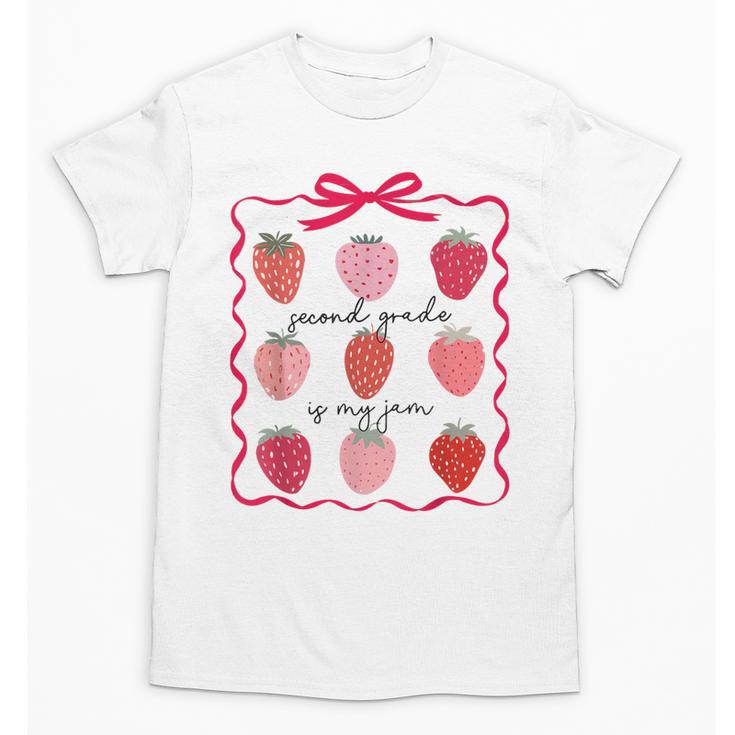 Women Second Grade Is My Jam Strawberry First Kids Teacher Unisex T-Shirt, First Grade Teacher Gifts, trending gift Women Second Grade Is My Jam Strawberry First Kids Teacher Unisex T-Shirt, First Grade Teacher Gifts, trending gift