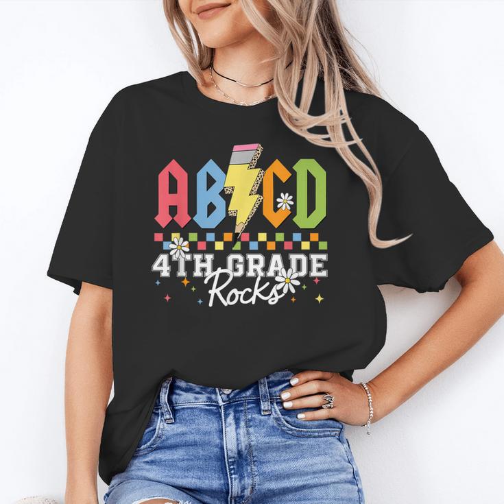 4th Grade Rocks ABCD Back To School Rock Teachers Unisex T-Shirt, funny gift