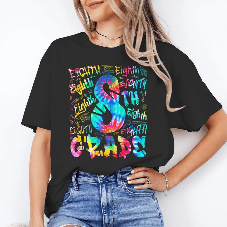 Back To School Eighth 8th Grade Tie Dye Typography Teacher Unisex T-Shirt, funny gift