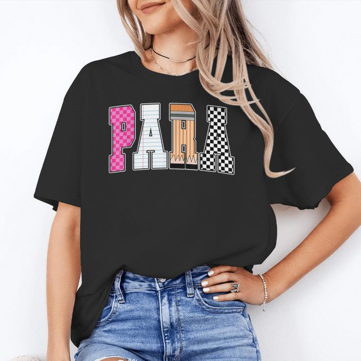 Back To School Teacher Para Preppy Checkered Para Life Unisex T-Shirt, funny gift