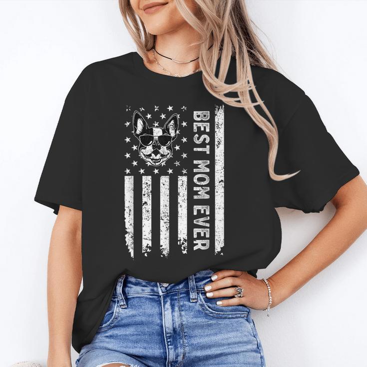 Best Boston Terrier Dog Mom Ever USA Flag For Men Women Kids Unisex T-Shirt, Boston Terrier Mom Shirts, funny gift