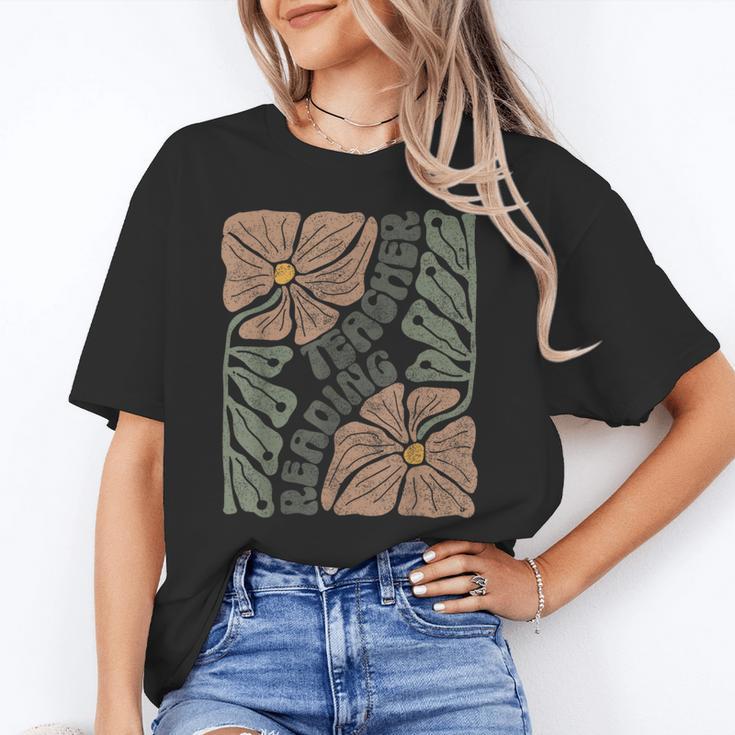 Boho Floral Reading Teacher Retro Reading Specialist Wildfl Unisex T-Shirt, funny gift Boho Floral Reading Teacher Retro Reading Specialist Wildfl Unisex T-Shirt, funny gift