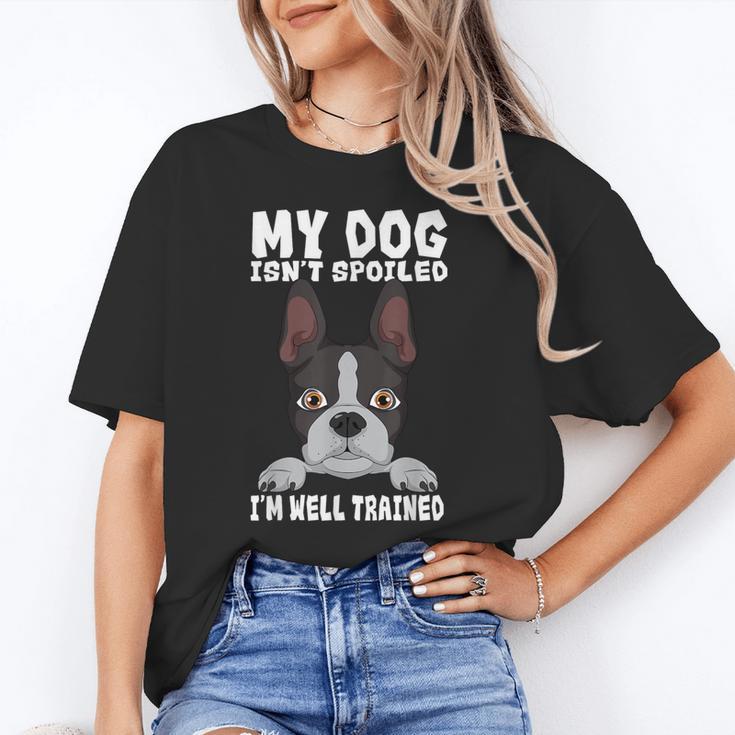 Boston Terrier American Gentleman Dog Lover I'm Well Trained Unisex T-Shirt, American Boston Terrier Shirts, funny gift