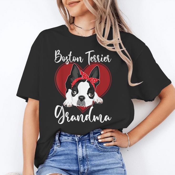 Boston Terrier Grandma Dog Owner Boston Terrier For Men Women Unisex T-Shirt, funny gift