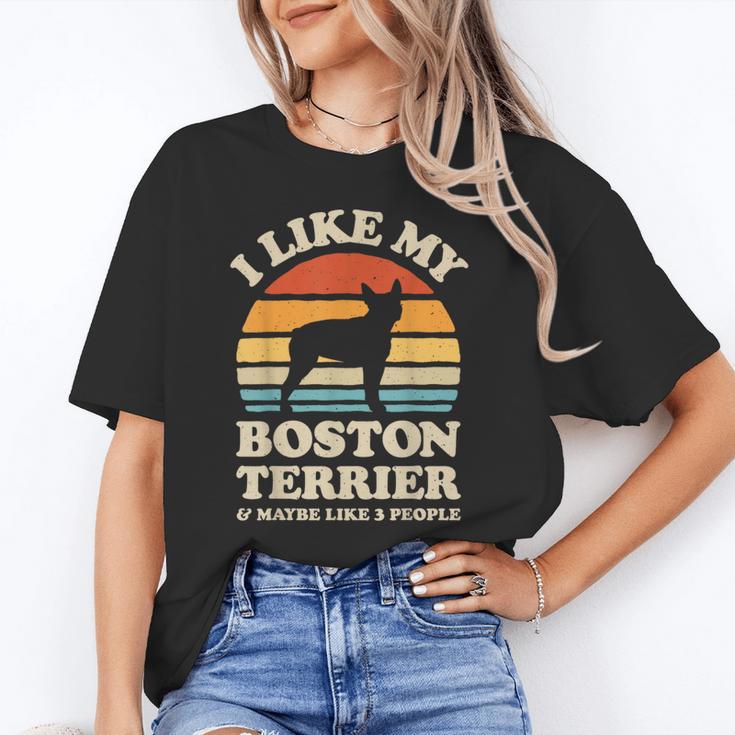 I Like My Boston Terrier And Maybe Like 3 People Dog Lover Unisex T-Shirt, funny gift