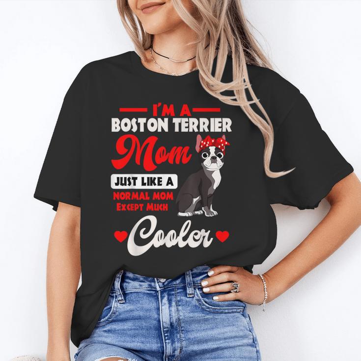 Boston Terrier Mom American Gentleman Dog Mother's Day Unisex T-Shirt, Boston Terrier Mom Shirts, American Boston Terrier Shirts, funny gift