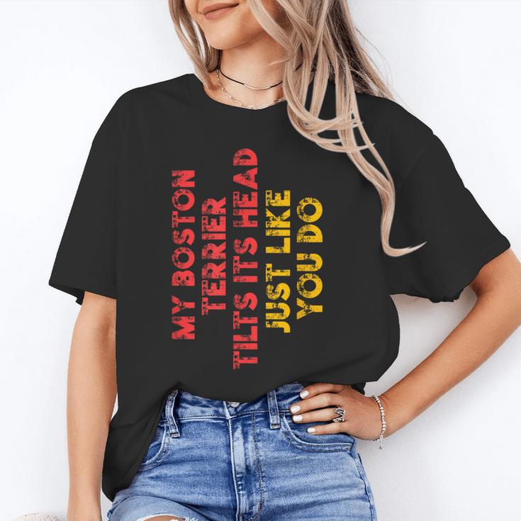 Boston Terrier Mom Dad Dog Lover Owner Women Men Unisex T-Shirt, Boston Terrier Dad Shirts, Boston Terrier Mom Shirts, funny gift