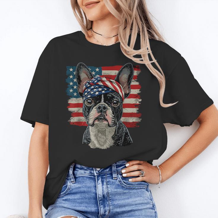 Boston Terrier Patriotic 4th Of July USA American Flag Unisex T-Shirt, Patriotic Boston Terrier Shirts, American Boston Terrier Shirts, Boston Terrier 4th Of July Shirts, funny gift