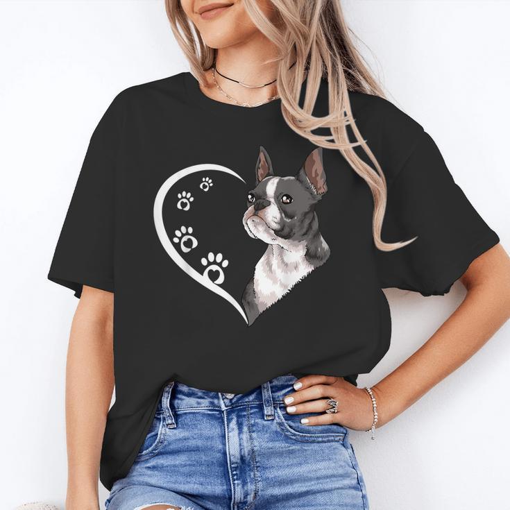 Boston Terrier Shirts For Women Girls Kids Heart Cute Unisex T-Shirt, funny gift