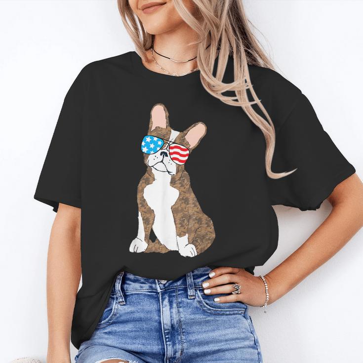 Brindle Boston Terrier Dog Patriotic Shirt USA Flag Unisex T-Shirt, Patriotic Boston Terrier Shirts, funny gift