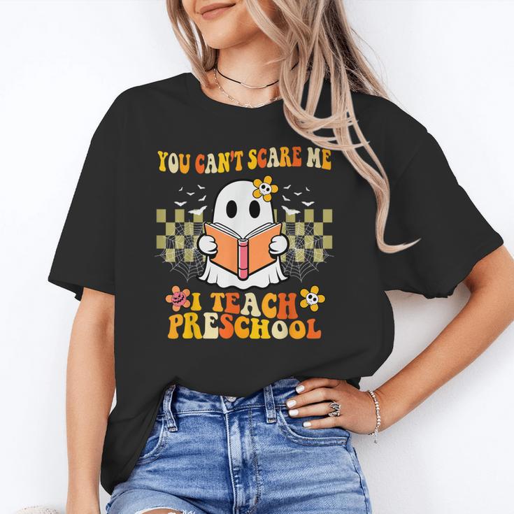 You Can't Scare Me I Teach Preschool Ghost Halloween Teacher Unisex T-Shirt, funny gift You Can't Scare Me I Teach Preschool Ghost Halloween Teacher Unisex T-Shirt, funny gift