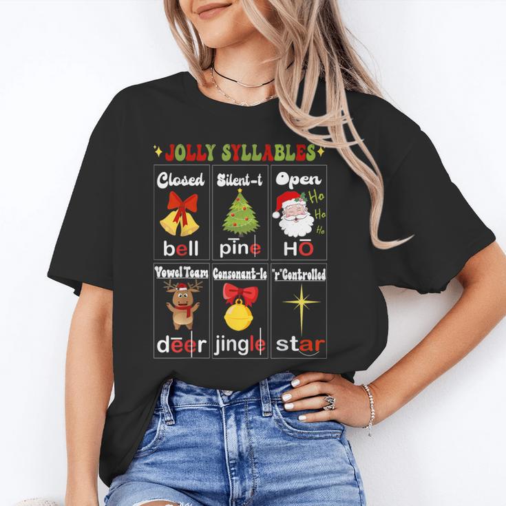 Christmas Reading Teacher Syllable Types Reading Teacher Unisex T-Shirt, funny gift