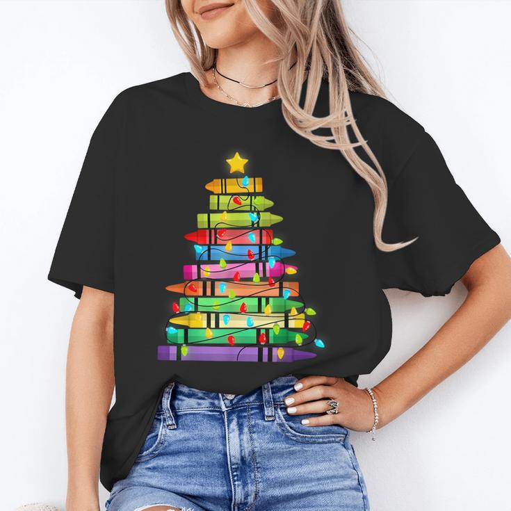 Christmas Tree Made Of Crayons School Teacher Life Student Unisex T-Shirt, funny gift Christmas Tree Made Of Crayons School Teacher Life Student Unisex T-Shirt, funny gift
