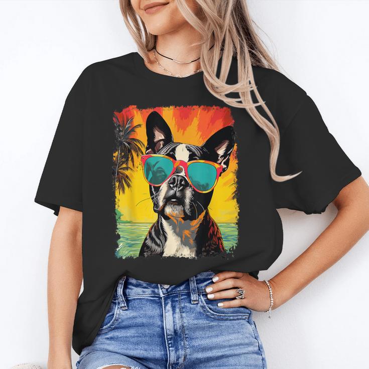 Dog Boston Terrier Hawaiian Unisex T-Shirt, funny gift