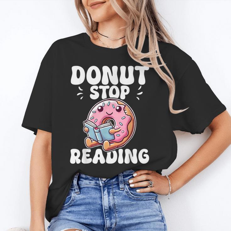 Donut Stop Reading Kawaii Teacher Preschool Kindergarten Unisex T-Shirt, funny gift