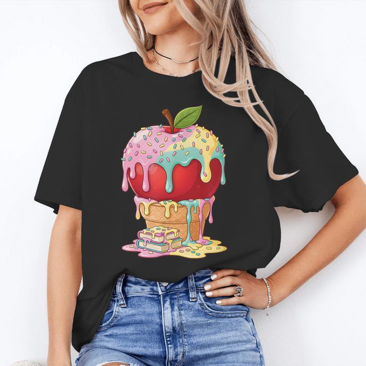 Dripping Apple Ice Cream Cone Cute Teacher Appreciation Unisex T-Shirt, funny gift Dripping Apple Ice Cream Cone Cute Teacher Appreciation Unisex T-Shirt, funny gift