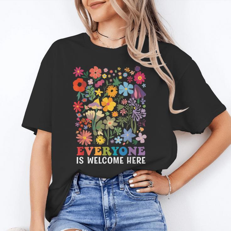 Everyone Is Welcome Here Tshirt Idaho Teacher Support Retro Unisex T-Shirt, funny gift