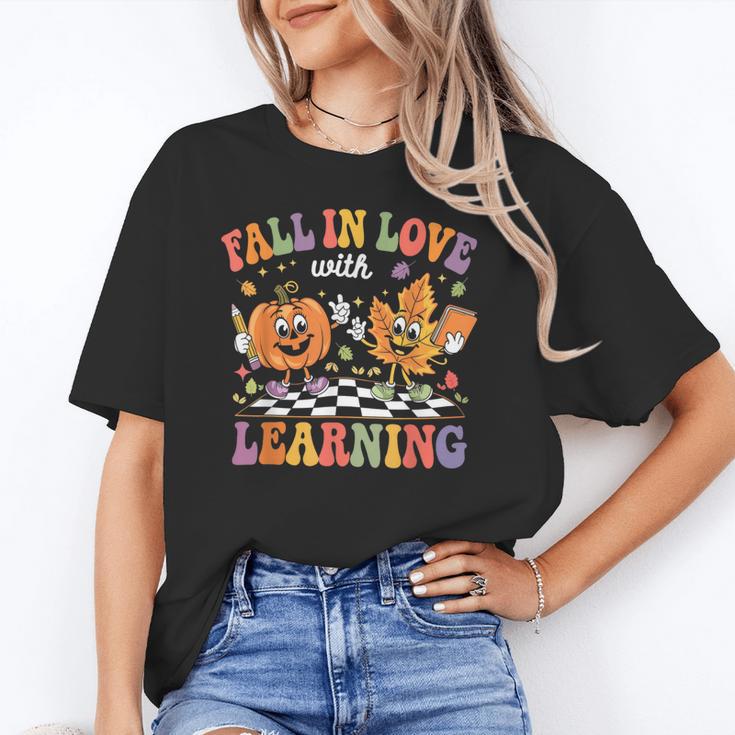 Fall In Love With Learning Autumn Fall Season Teacher Unisex T-Shirt, funny gift Fall In Love With Learning Autumn Fall Season Teacher Unisex T-Shirt, funny gift