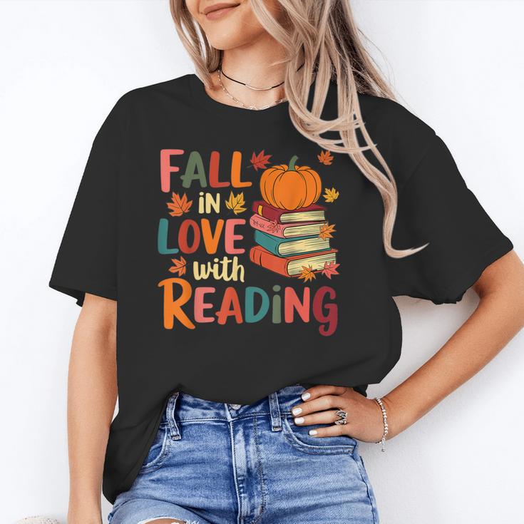 Fall In Love With Reading Autumn Thanksgiving Shirt Teacher Unisex T-Shirt, funny gift Fall In Love With Reading Autumn Thanksgiving Shirt Teacher Unisex T-Shirt, funny gift