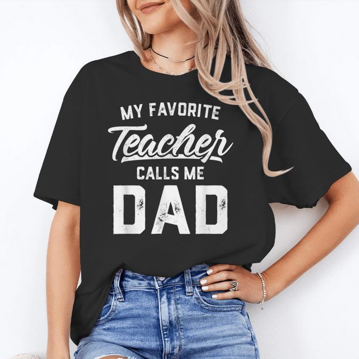 My Favorite Teacher Calls Me Dad Shirt Father's Day For Men Kids Unisex T-Shirt, funny gift