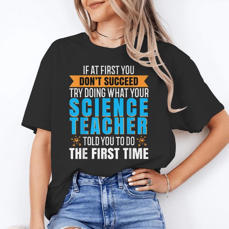 If At First You Don't Succeed Try Doing What Science Teacher Unisex T-Shirt, Science Teacher Shirts, funny gift If At First You Don't Succeed Try Doing What Science Teacher Unisex T-Shirt, Science Teacher Shirts, funny gift
