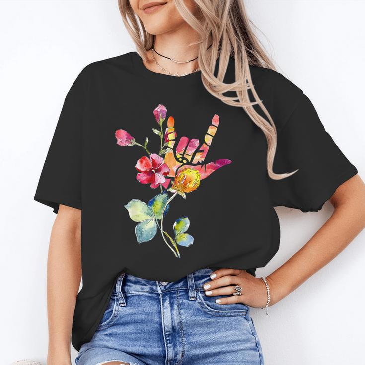 Flower American Sign Language ASL Teacher Teaching Deaf Unisex T-Shirt, funny gift Flower American Sign Language ASL Teacher Teaching Deaf Unisex T-Shirt, funny gift