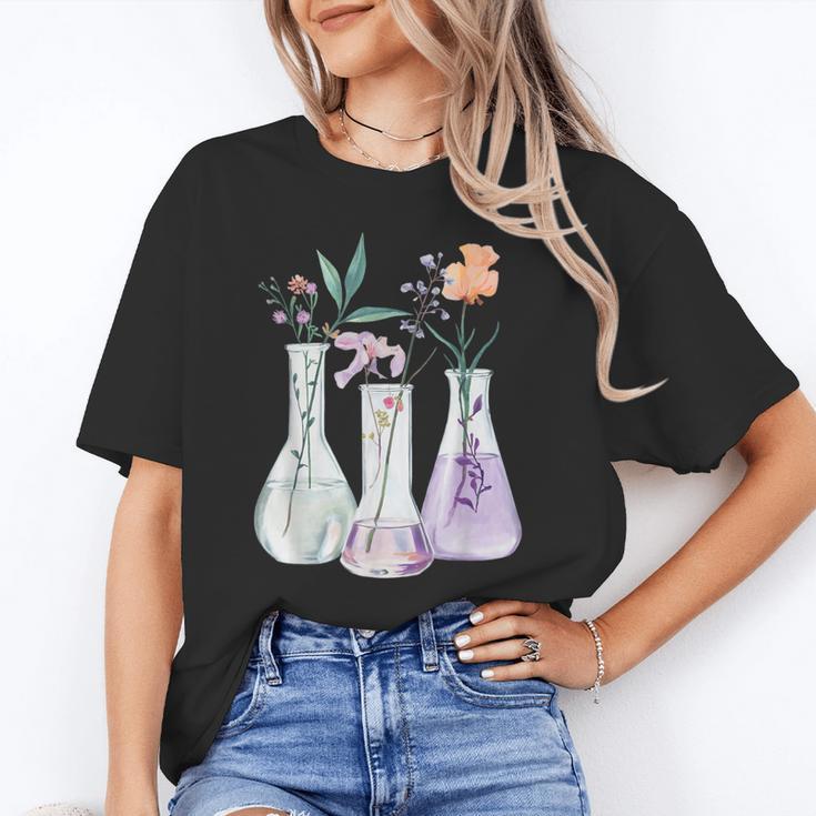 Flowers Test Tube Chemistry Student Science Teacher Women Unisex T-Shirt, Science Teacher Shirts, funny gift Flowers Test Tube Chemistry Student Science Teacher Women Unisex T-Shirt, Science Teacher Shirts, funny gift