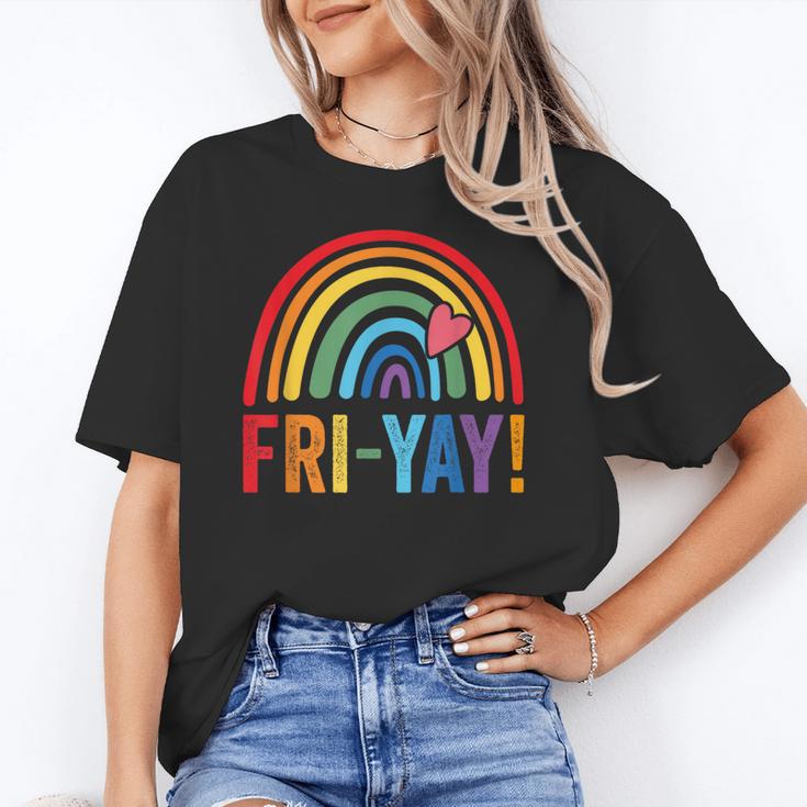 Fri-Yay Friyay Rainbow Colors Teacher Childrens Fun Designs Unisex T-Shirt, funny gift Fri-Yay Friyay Rainbow Colors Teacher Childrens Fun Designs Unisex T-Shirt, funny gift