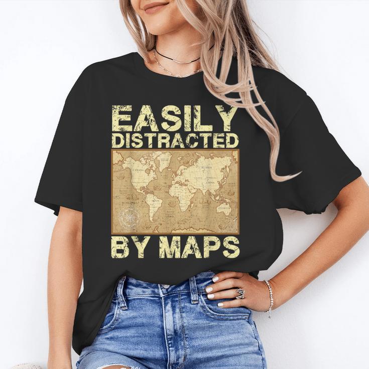 Geography Teacher Easily Distracted By Maps Unisex T-Shirt, funny gift