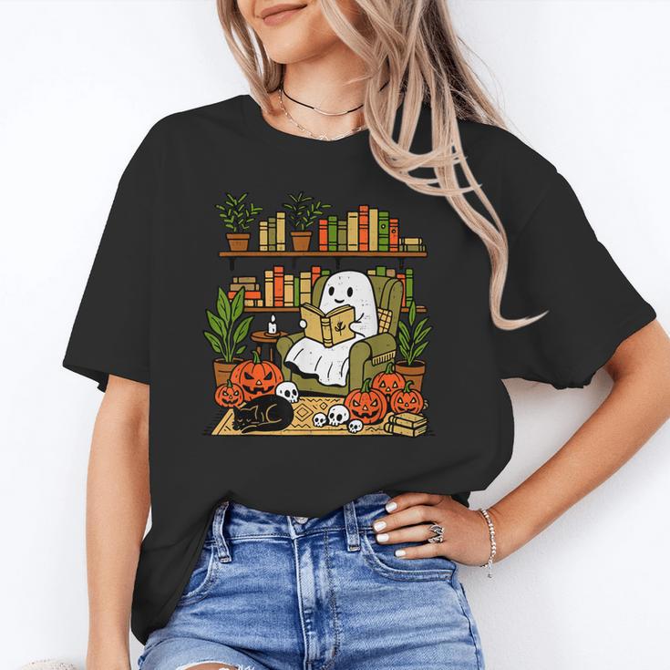 Ghost Library Reading Books Halloween Librarian Teacher Unisex T-Shirt, funny gift Ghost Library Reading Books Halloween Librarian Teacher Unisex T-Shirt, funny gift