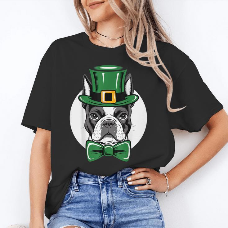 Green Boston Terrier Shamrock St Patricks Day Boston Terrier Unisex T-Shirt, funny gift