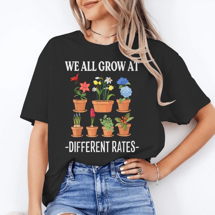 We All Grow At Different Rates Back To School Teacher Unisex T-Shirt, funny gift
