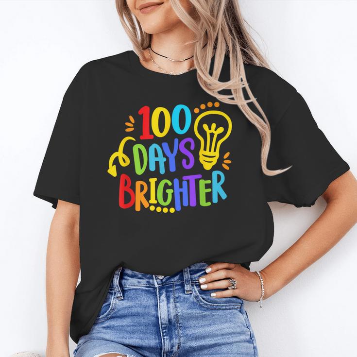Happy 100th Day Of School 100 Days Brighter Girls Teacher Unisex T-Shirt, funny gift Happy 100th Day Of School 100 Days Brighter Girls Teacher Unisex T-Shirt, funny gift