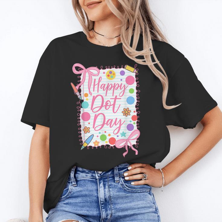 Happy Dot Day Bow Coquette For Teacher Girls Unisex T-Shirt, funny gift Happy Dot Day Bow Coquette For Teacher Girls Unisex T-Shirt, funny gift
