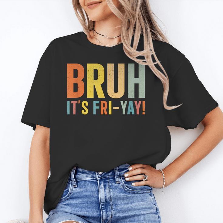 Happy Friyay Teacher Shirt Cute Teacher Fashion Bruh Fri-Yay Unisex T-Shirt, funny gift