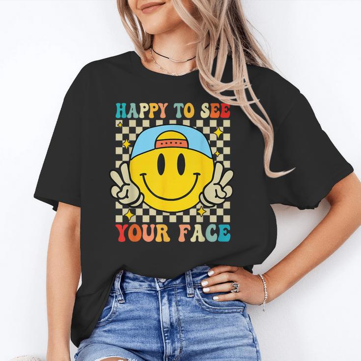 Happy To See Your Face Hippie Smile Back To School Teachers Unisex T-Shirt, funny gift Happy To See Your Face Hippie Smile Back To School Teachers Unisex T-Shirt, funny gift