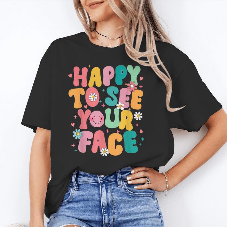 Happy To See Your Face Teacher Disco Ball Back To School Unisex T-Shirt, funny gift