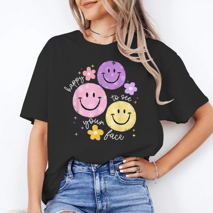 Happy To See Your Face Teacher Flower Back To School Unisex T-Shirt, funny gift Happy To See Your Face Teacher Flower Back To School Unisex T-Shirt, funny gift