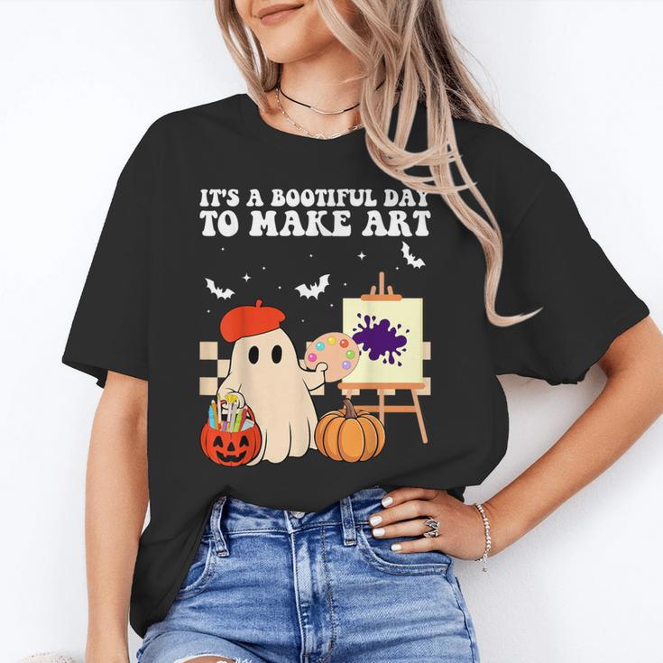 It's A Bootiful Day To Make Art Groovy Art Teacher Halloween Unisex T-Shirt, Groovy Teacher Shirts, funny gift It's A Bootiful Day To Make Art Groovy Art Teacher Halloween Unisex T-Shirt, Groovy Teacher Shirts, funny gift