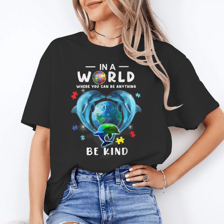 Be Kind Dolphin Autism Awareness Back To School Teacher Men Women Kids Unisex T-Shirt, funny gift