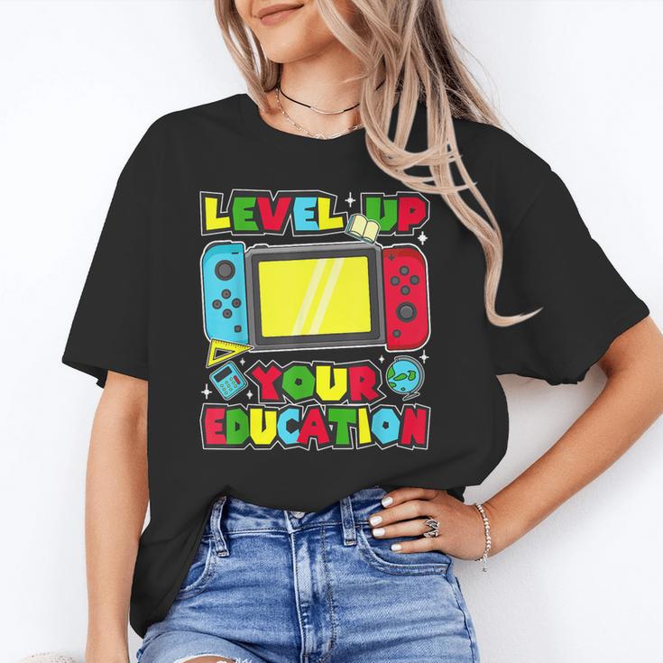 Level Up Your Education Gaming Inspired Teacher Gamers Unisex T-Shirt, funny gift