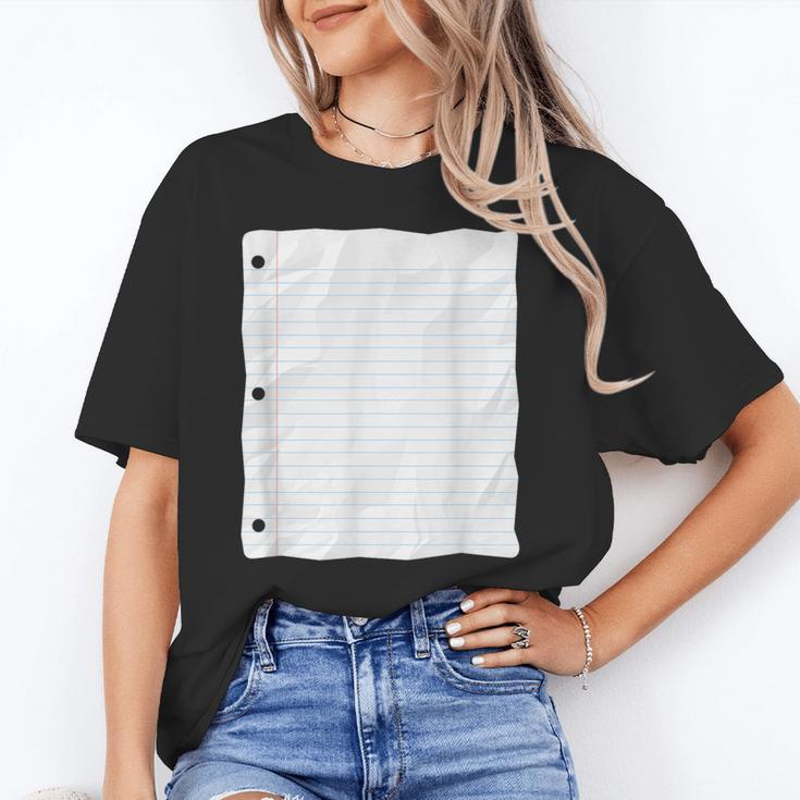 Lined Paper Notebook Halloween Costume For Students Teachers For Men Women Kids Unisex T-Shirt, funny gift Lined Paper Notebook Halloween Costume For Students Teachers For Men Women Kids Unisex T-Shirt, funny gift