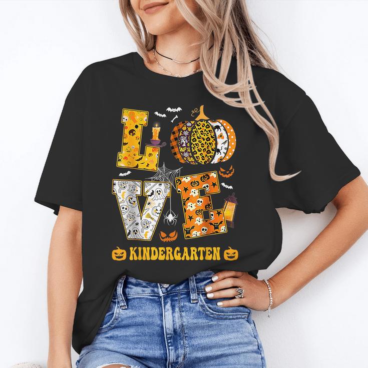 LOVE Kindergarten Pumpkin Teacher Student Halloween Costume Unisex T-Shirt, funny gift LOVE Kindergarten Pumpkin Teacher Student Halloween Costume Unisex T-Shirt, funny gift