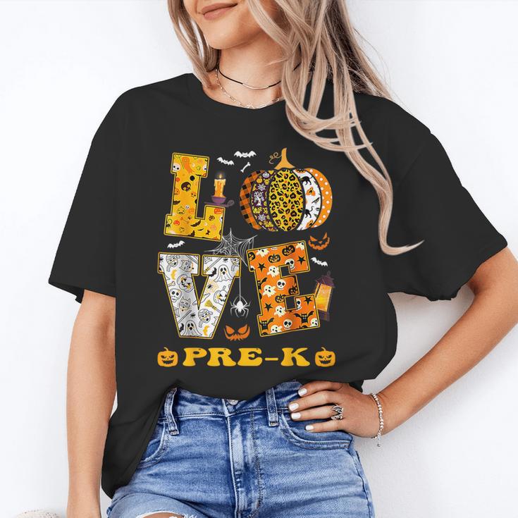 LOVE Pre-K Pumpkin Teacher Student Halloween Costume Unisex T-Shirt, funny gift
