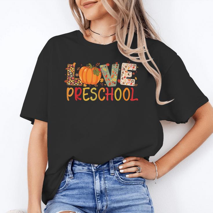 Love Preschool Happy Fall Thanksgiving Women Teacher Unisex T-Shirt, funny gift Love Preschool Happy Fall Thanksgiving Women Teacher Unisex T-Shirt, funny gift
