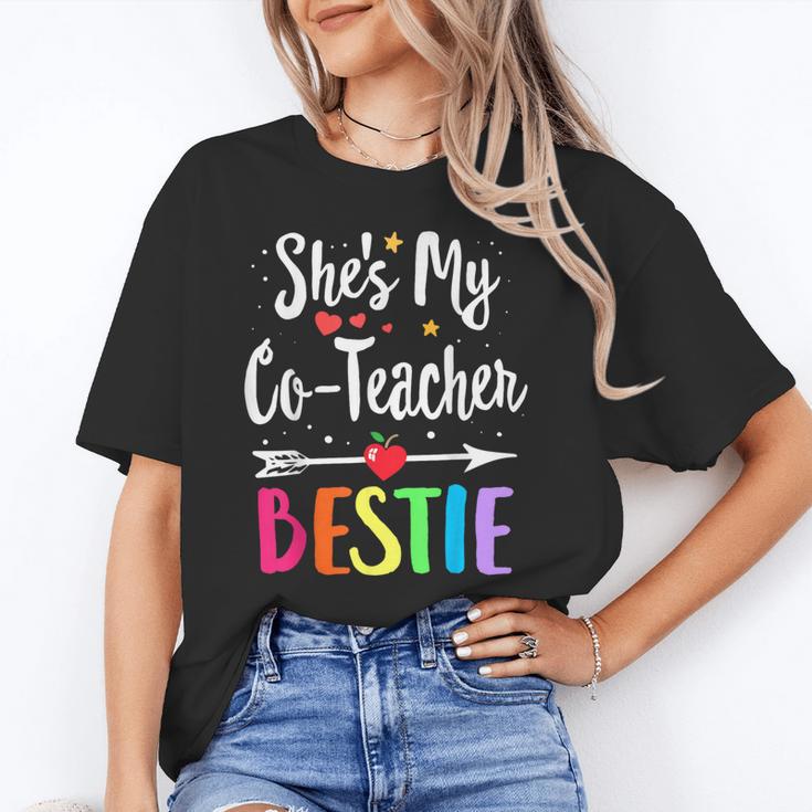 Matching Co-Teacher Best Friend She's My Bestie Work Team Unisex T-Shirt, funny gift