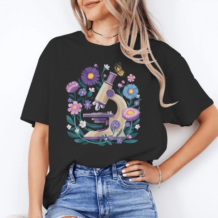 Microscope Flower Butterfly Biology Science Teacher Student Unisex T-Shirt, Science Teacher Shirts, funny gift Microscope Flower Butterfly Biology Science Teacher Student Unisex T-Shirt, Science Teacher Shirts, funny gift