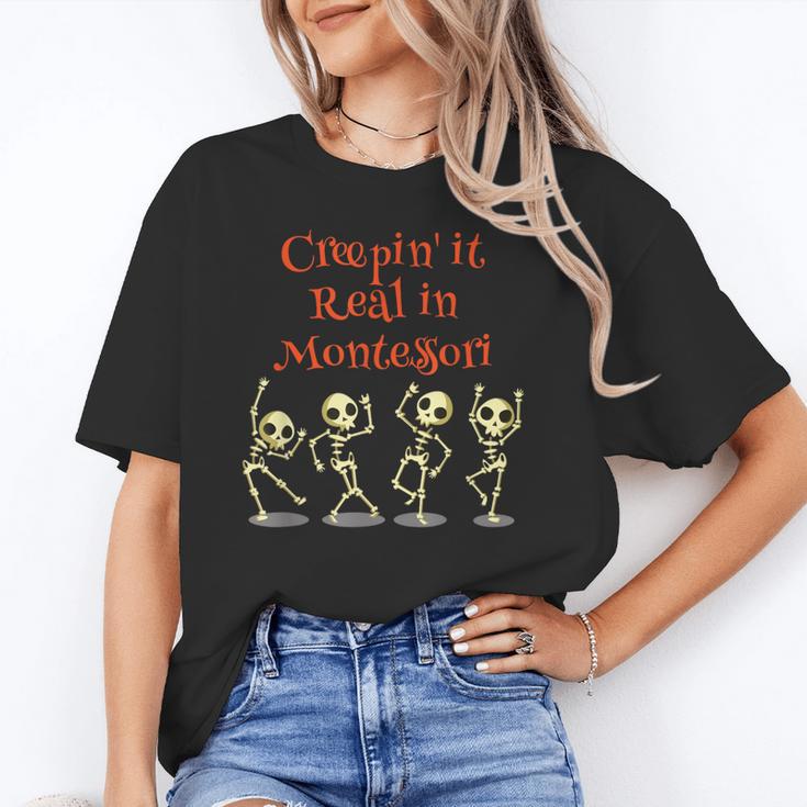 Montessori Creepin' It Real HALLOWEEN School Teacher Shirt Unisex T-Shirt, funny gift Montessori Creepin' It Real HALLOWEEN School Teacher Shirt Unisex T-Shirt, funny gift