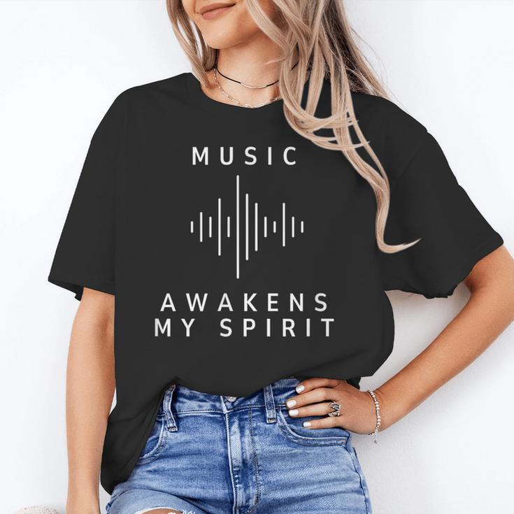 Music Awakens My Spirit Inspiring Musician Teacher Quote Unisex T-Shirt, funny gift Music Awakens My Spirit Inspiring Musician Teacher Quote Unisex T-Shirt, funny gift